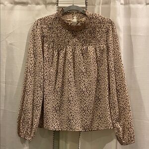 Hem & Thread Beige Leopard Print Blouse